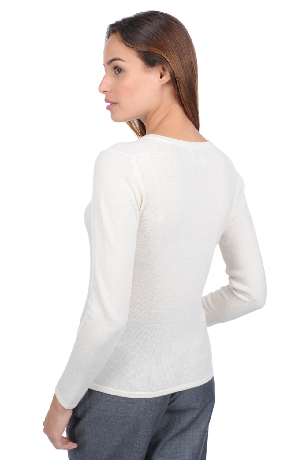 Cashmere kaschmir pullover damen v ausschnitt emma premium tenzin natural 2xl