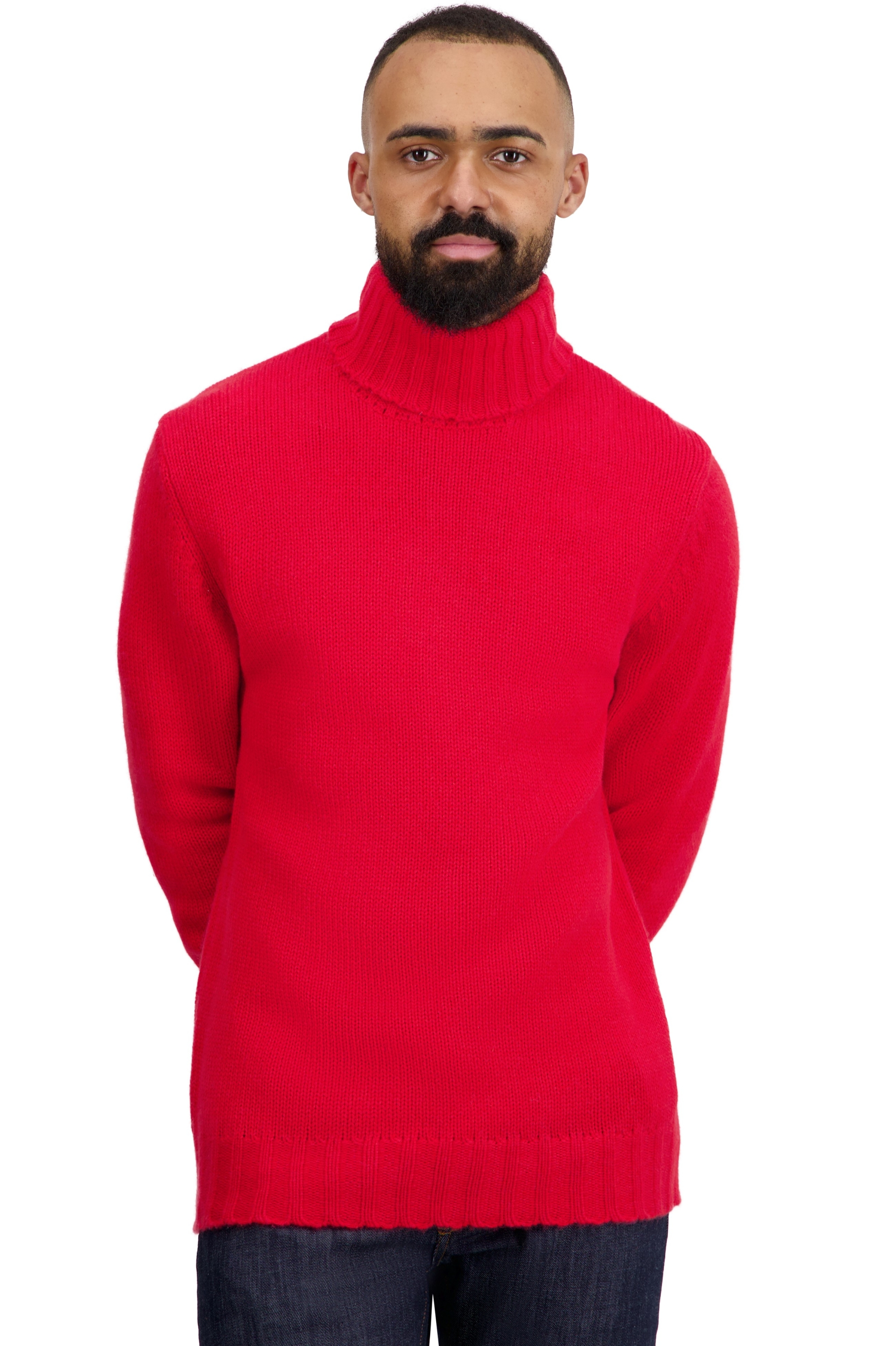Cashmere kaschmir pullover herren achille rouge m