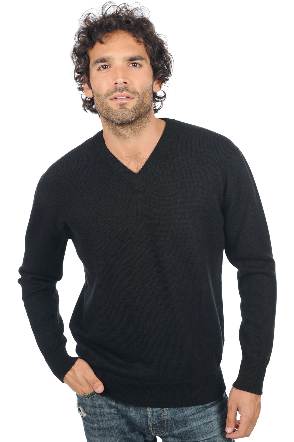 Cashmere kaschmir pullover herren dicke hippolyte 4f premium black 4xl