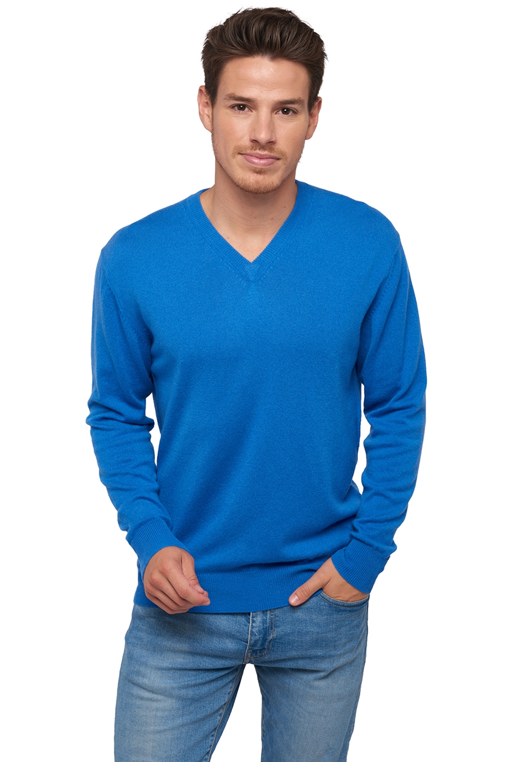 Cashmere kaschmir pullover herren die zeitlosen hippolyte 4f tetbury blue 2xl