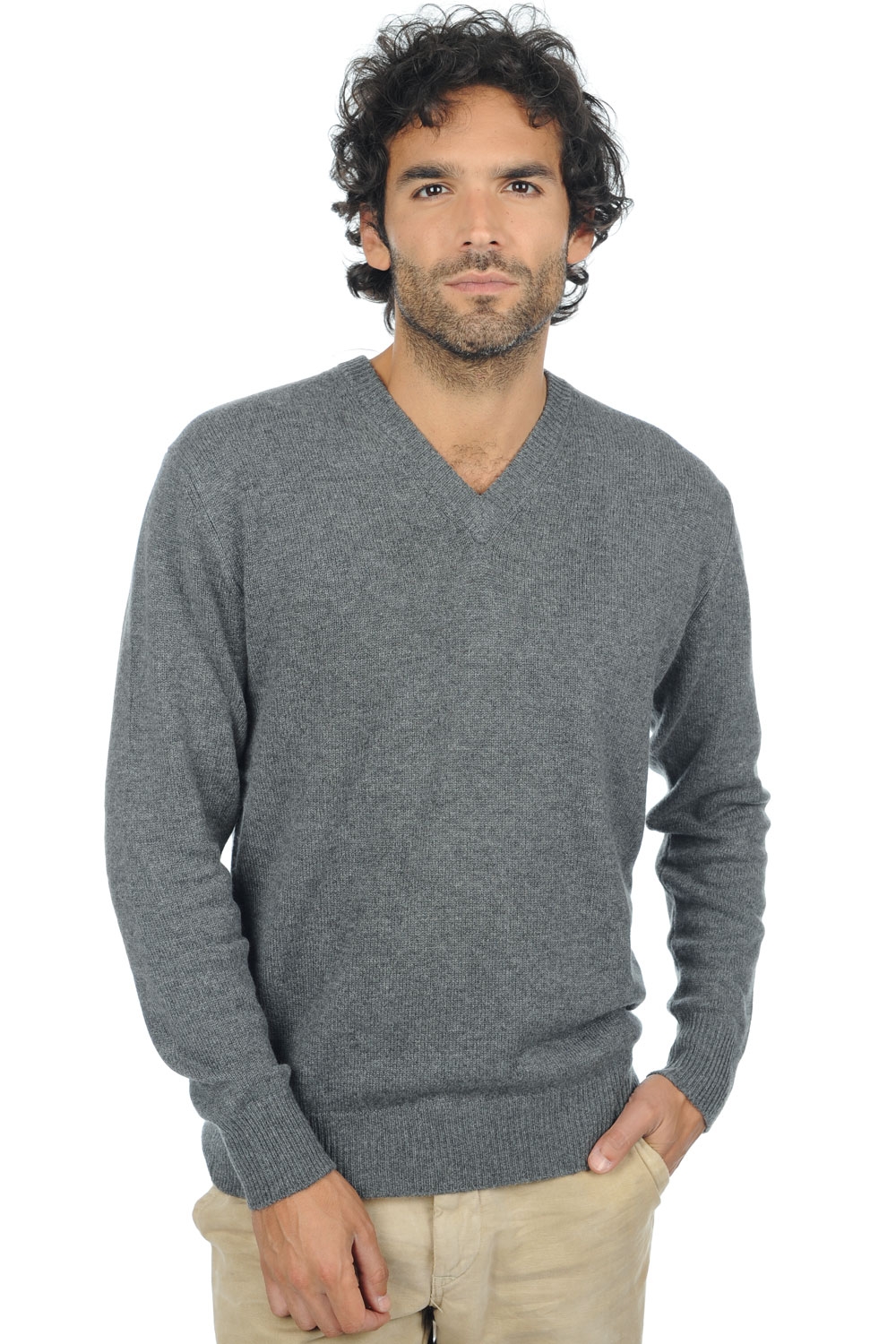 Cashmere kaschmir pullover herren hippolyte 4f premium premium graphite 2xl