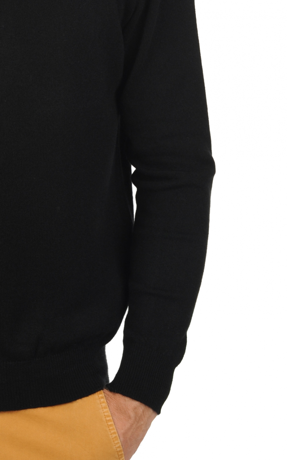 Cashmere kaschmir pullover herren polo alexandre premium black xl