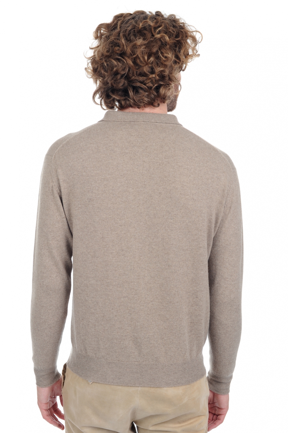 Cashmere kaschmir pullover herren polo alexandre premium dolma natural xs