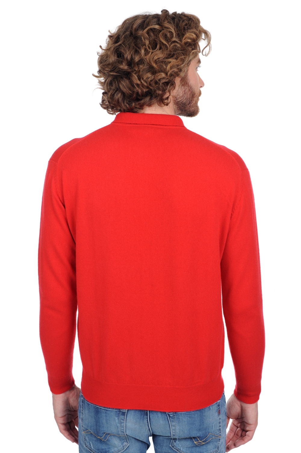 Cashmere kaschmir pullover herren polo alexandre premium rot xs