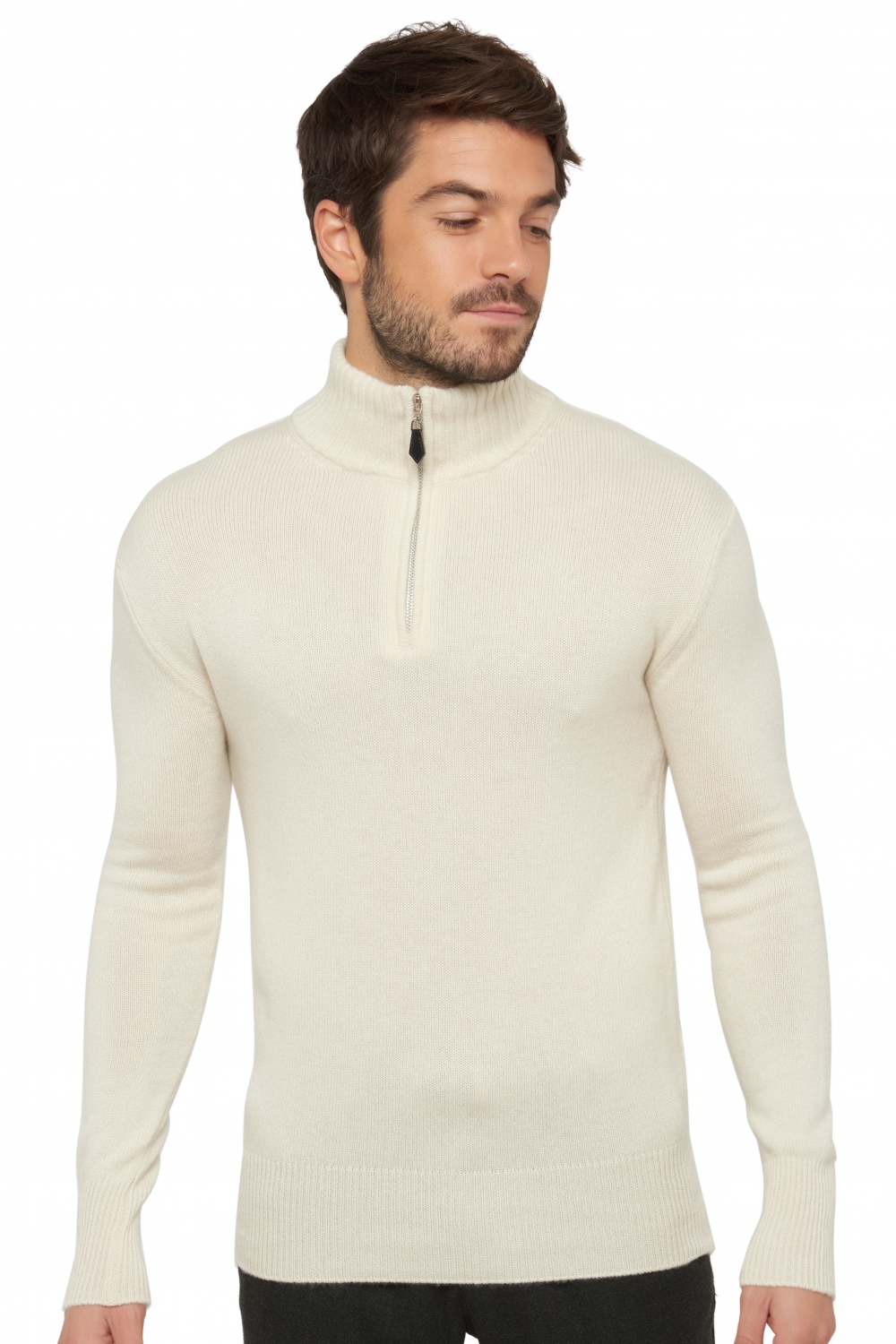 Cashmere kaschmir pullover herren polo donovan premium tenzin natural 2xl