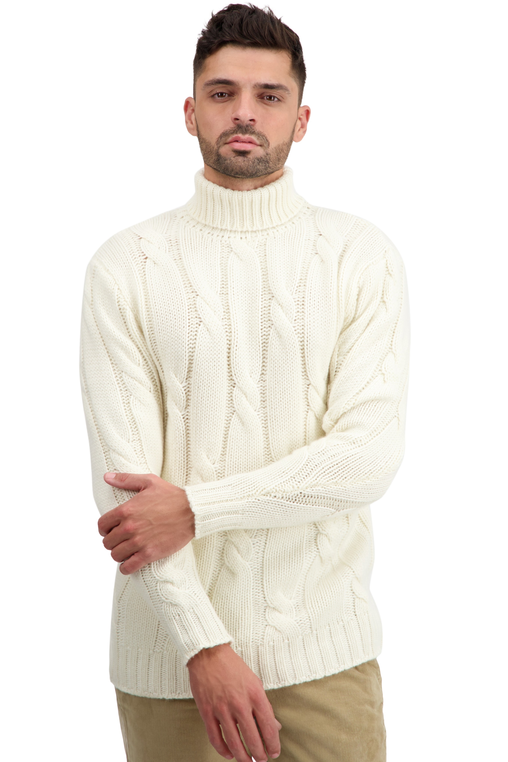 Cashmere kaschmir pullover herren triton natural ecru 3xl