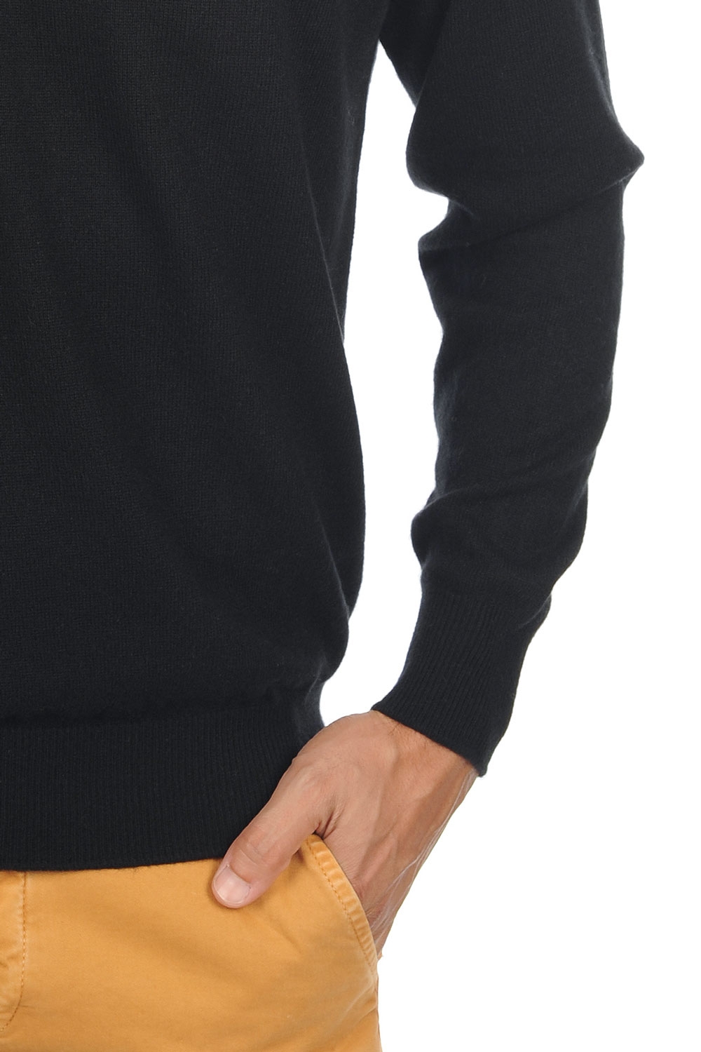 Cashmere kaschmir pullover herren v ausschnitt gaspard premium black xs