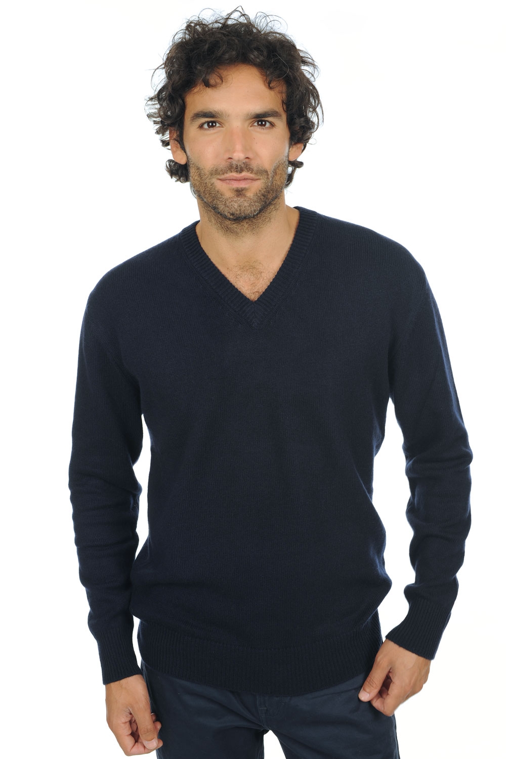 Cashmere kaschmir pullover herren v ausschnitt hippolyte 4f premium premium navy xl