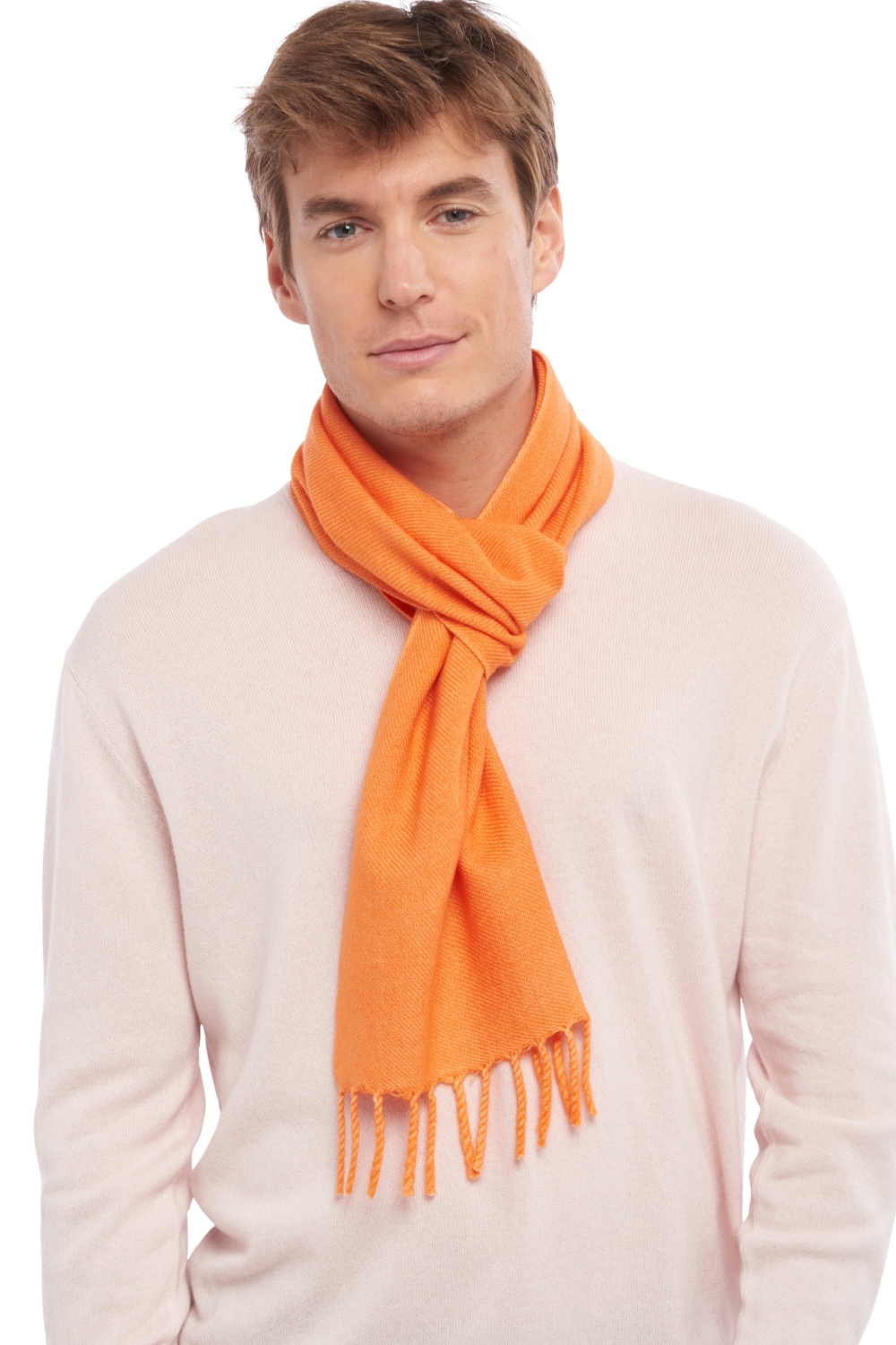 Cashmere kaschmir pullover herren zak170 orange 170 x 25 cm
