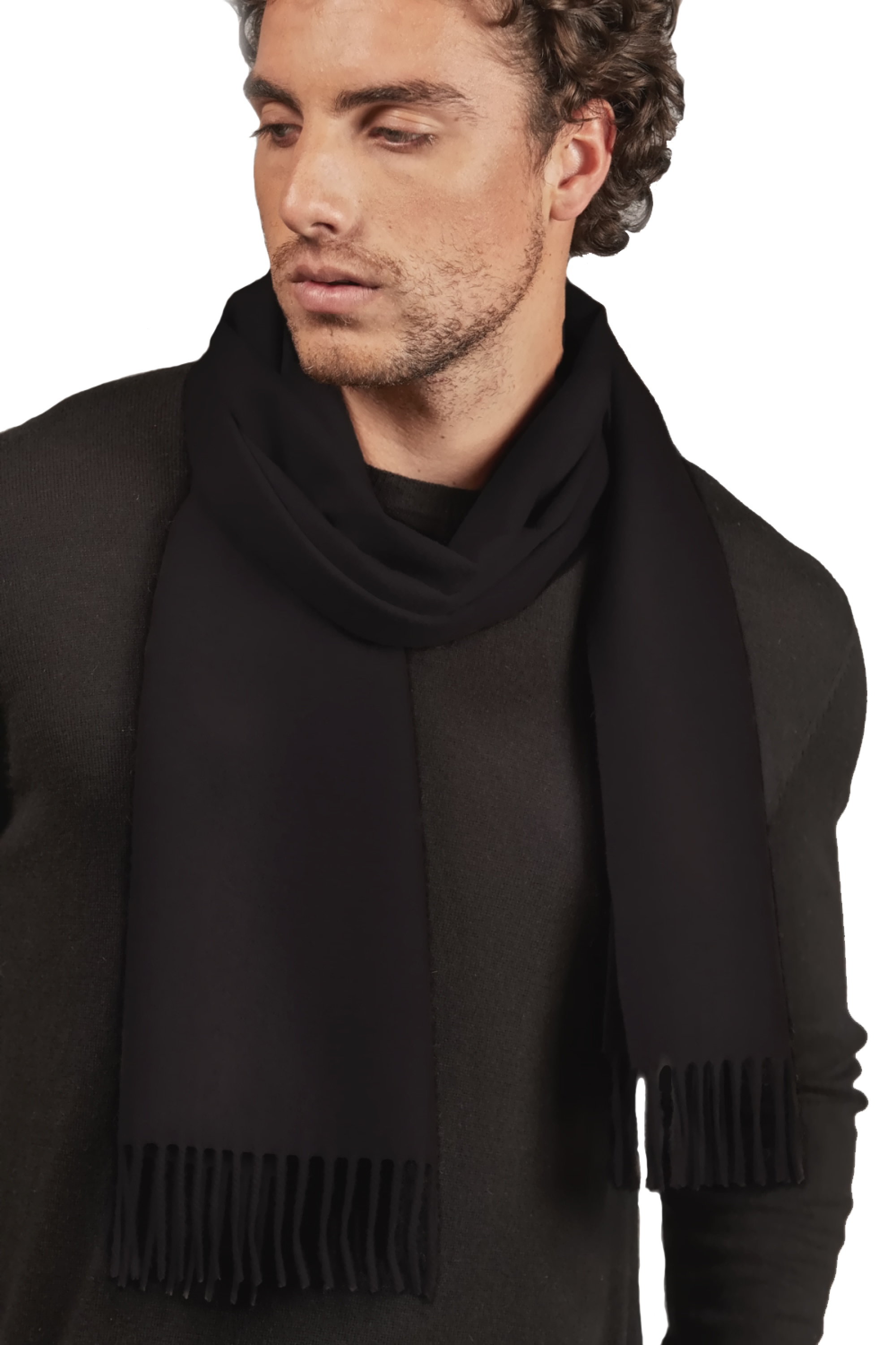 Vikunja kaschmir pullover herren premium pullover vicunazak schwarz 175 x 30 cm